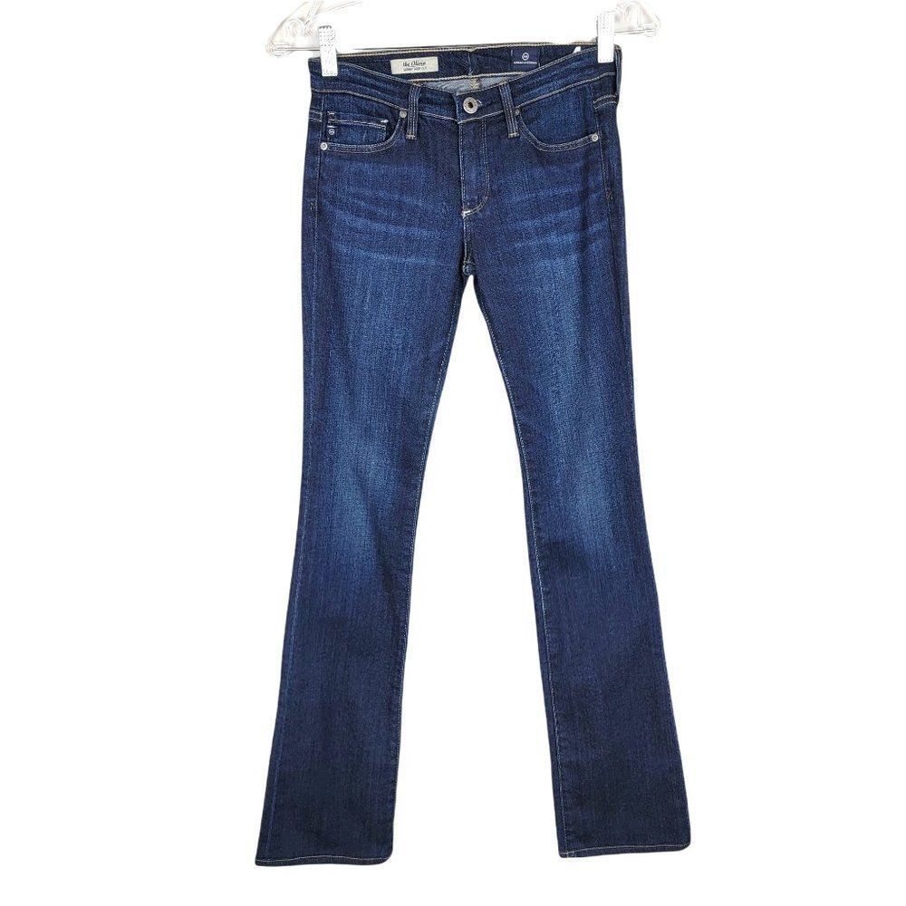 Adriana Goldschmied The Olivia Blue Dark Wash Skinny Boot Cut Low Rise Jeans 24R